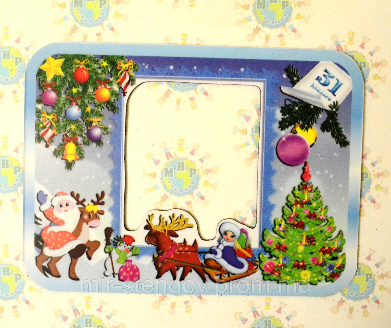 Магнитная рамка на холодильник новогодняя, фото 1