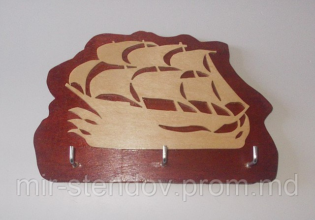 Ключница парусник. Ручная работа, фото 1