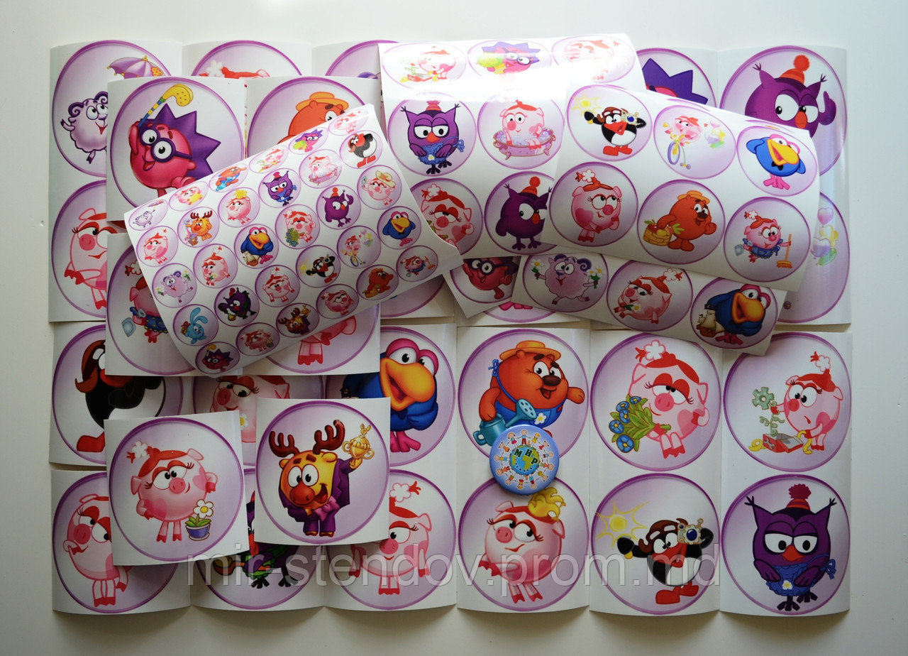 Наклейки на шкафчики, полотенички, кроватки Смешарики, фото 1