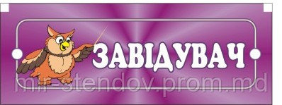 Табличка для детского сада Заведующая, фото 1