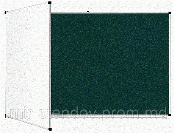 Доска аудиторная магнитная комбинированная 3х1 м Интеллект, фото 1