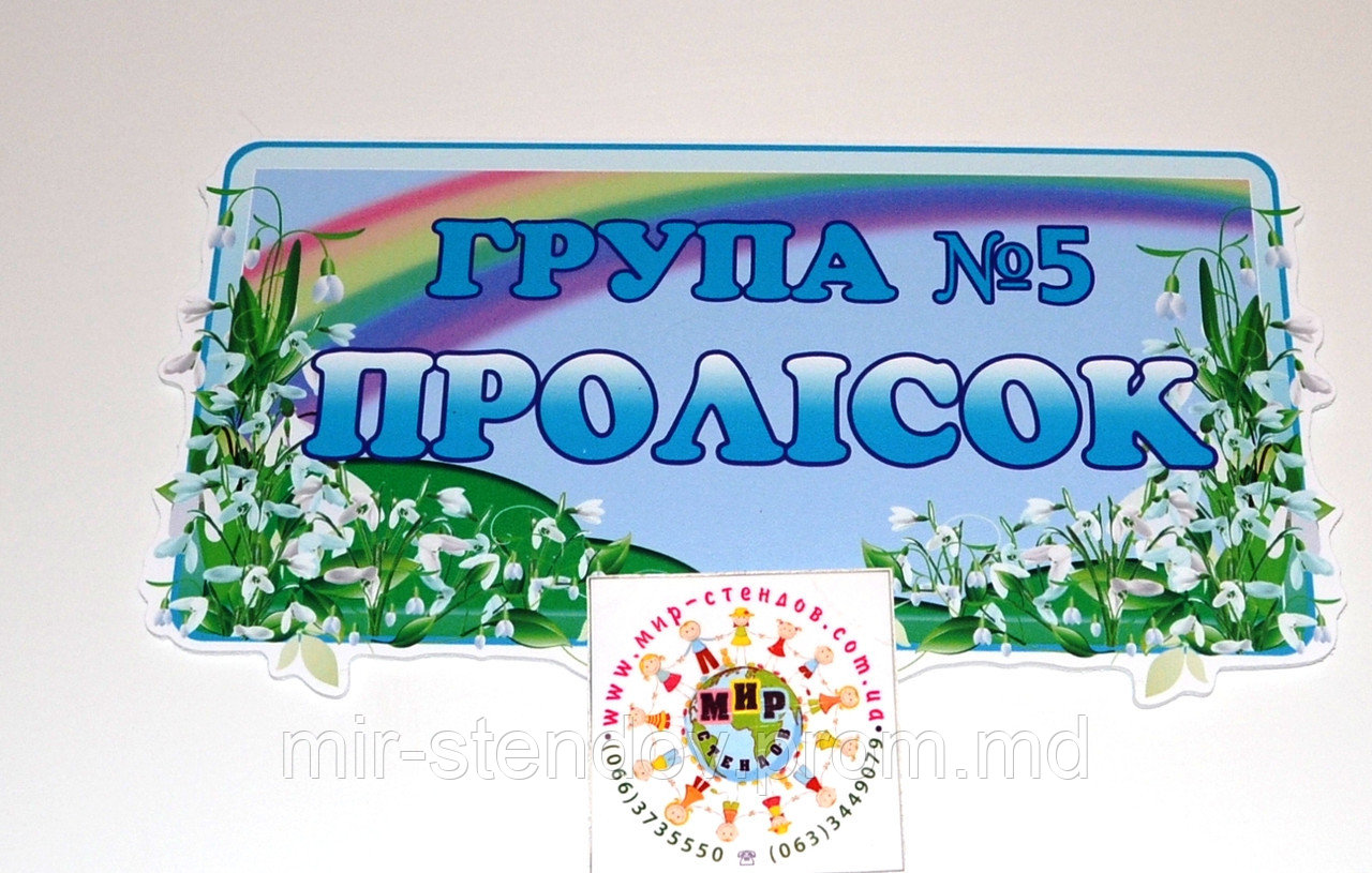 Табличка для группы оригинальная Подснежник, фото 1