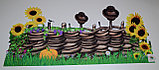 Заборчик плетень с подсолнухами. Декоративные стенды, фото 2