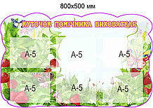 Уголок помощника воспитателя Клубничка