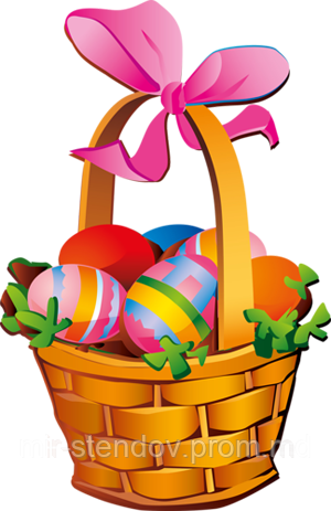 Декоративные стенды к Пасхе Корзинка с бантом, фото 1