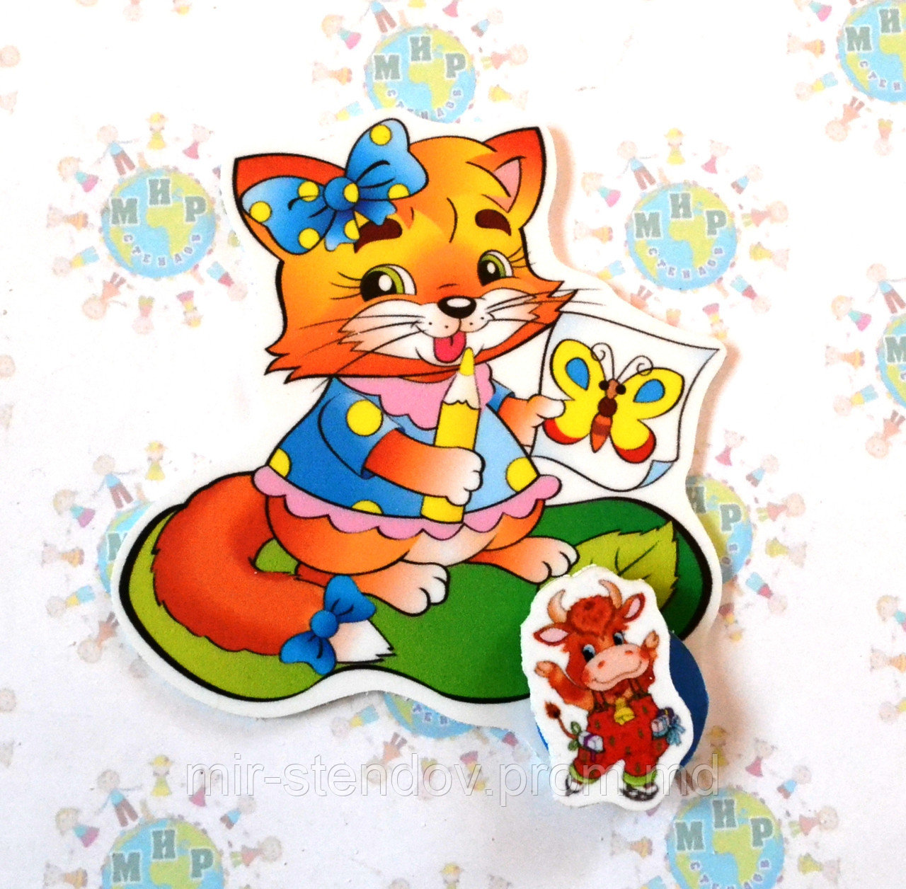 Магнитный стенд для крепления рисунка Лисичка, фото 1