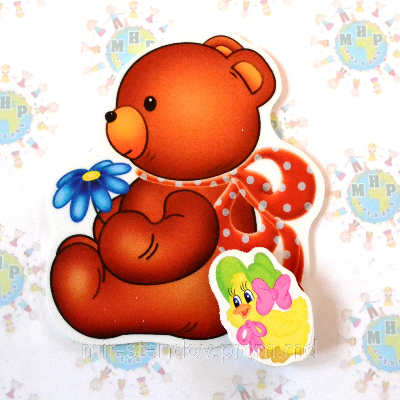 Магнитный стенд для крепления рисунка магнитом Мишки, фото 1