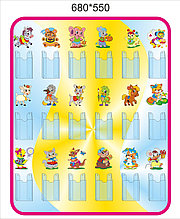 Стенд с карманами для расчёсок