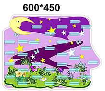 Стенд для поделок Звездочки Фиолетовый