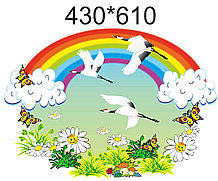 Стенд для поделок настенный Журавлик