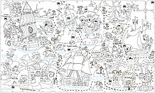 Огромные раскраски. 60х100 см Остров сокровищ