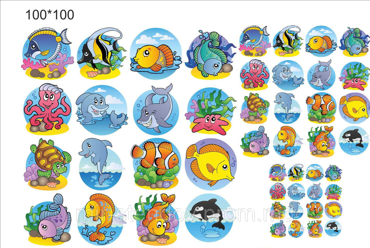 Наклейки на шкафчики, полотенечко, кроватку 16 детей, фото 1