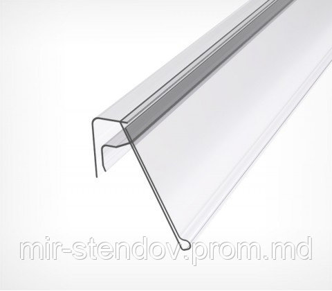 Ценникодержатель для крепления на корзины из металлических прутьев, фото 1