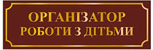 Табличка Организатор работы с детьми