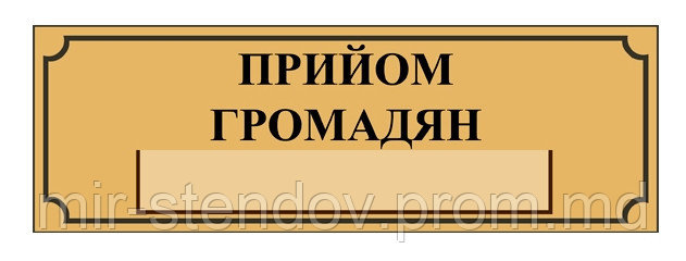 Табличка с кармашком Приём граждан - фото 1 - id-p4429100