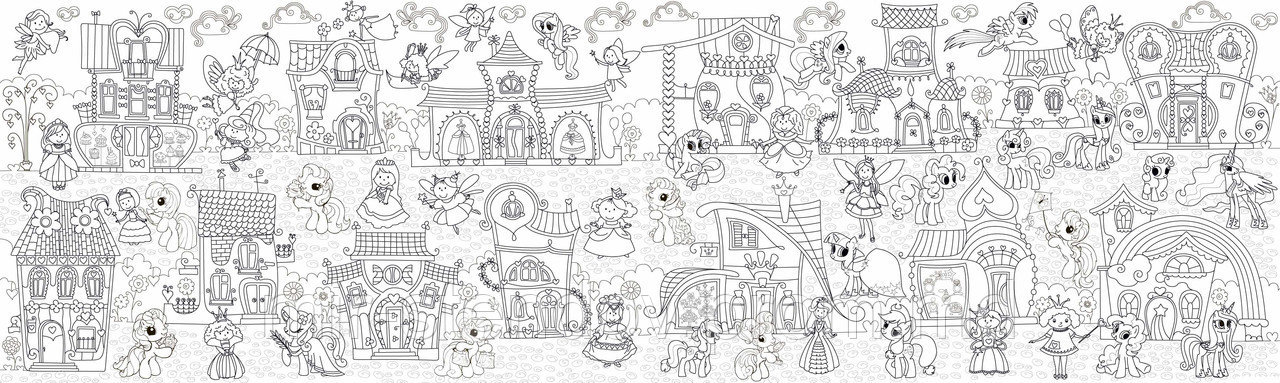 Фото обои - раскраски. Домики, фото 1