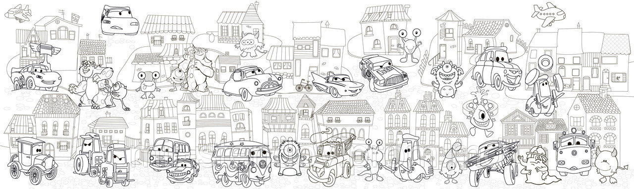 Фото обои - раскраски. Тачки, фото 1