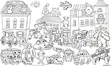 Огромные раскраски. 60х100 см Корпорация монстров