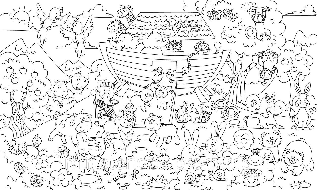 Огромные раскраски. 60х100 см Ковчег, фото 1