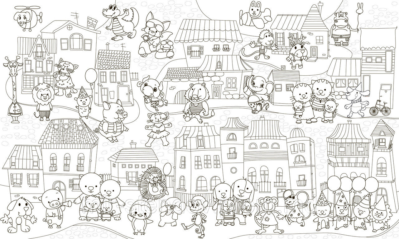 Фото обои - раскраски. 60х100 см Животные, фото 1