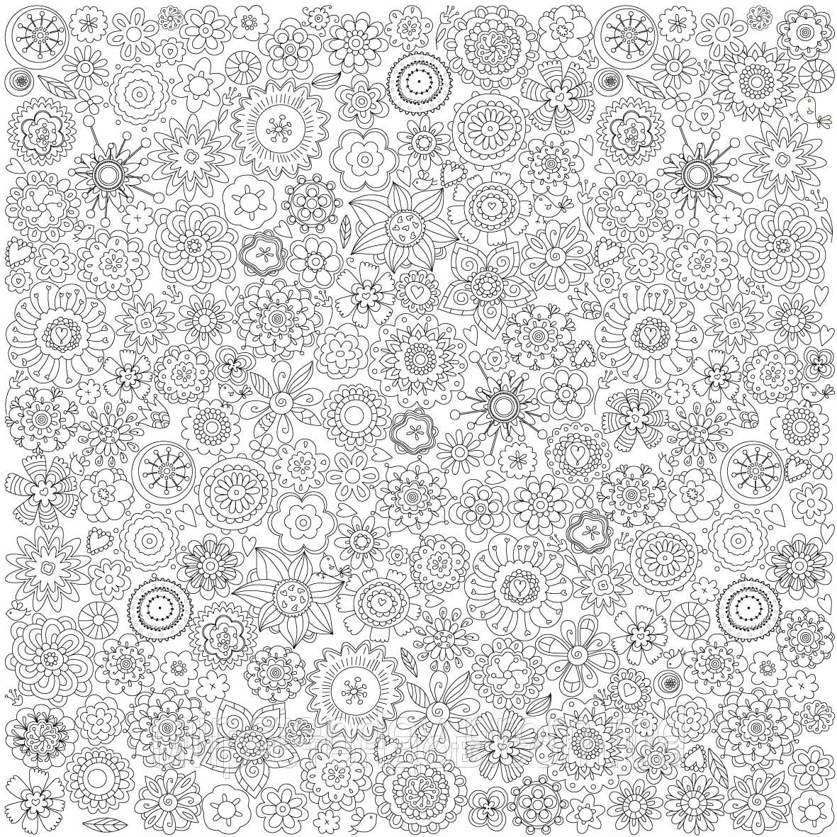 Фото обои - раскраски. 60х60 см Цветы, фото 1