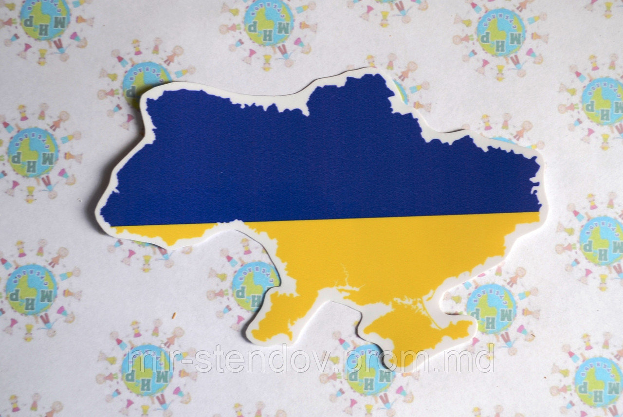 Наклейка на авто Карта Украины - фото 1 - id-p4429629