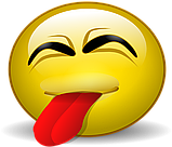 Наклейка на авто Смайл с языком, фото 2