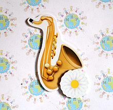 Магнитный стенд для крепления рисунка Саксофон