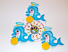 Магнитный стенд для крепления рисунка Дельфин