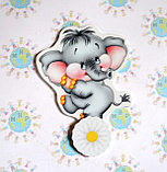 Магнитный стенд для крепления рисунка Слоник, фото 2