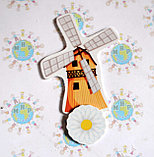 Магнитный стенд для крепления рисунка Мельница, фото 2