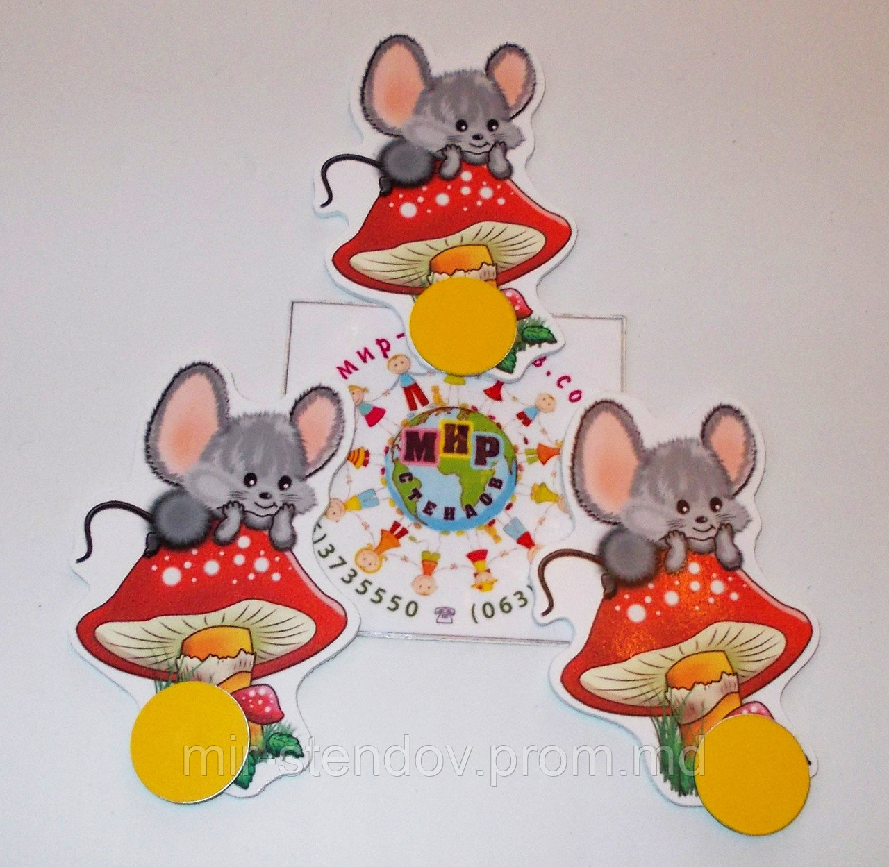 Магнитный стенд для крепления рисунка Мышка, фото 1