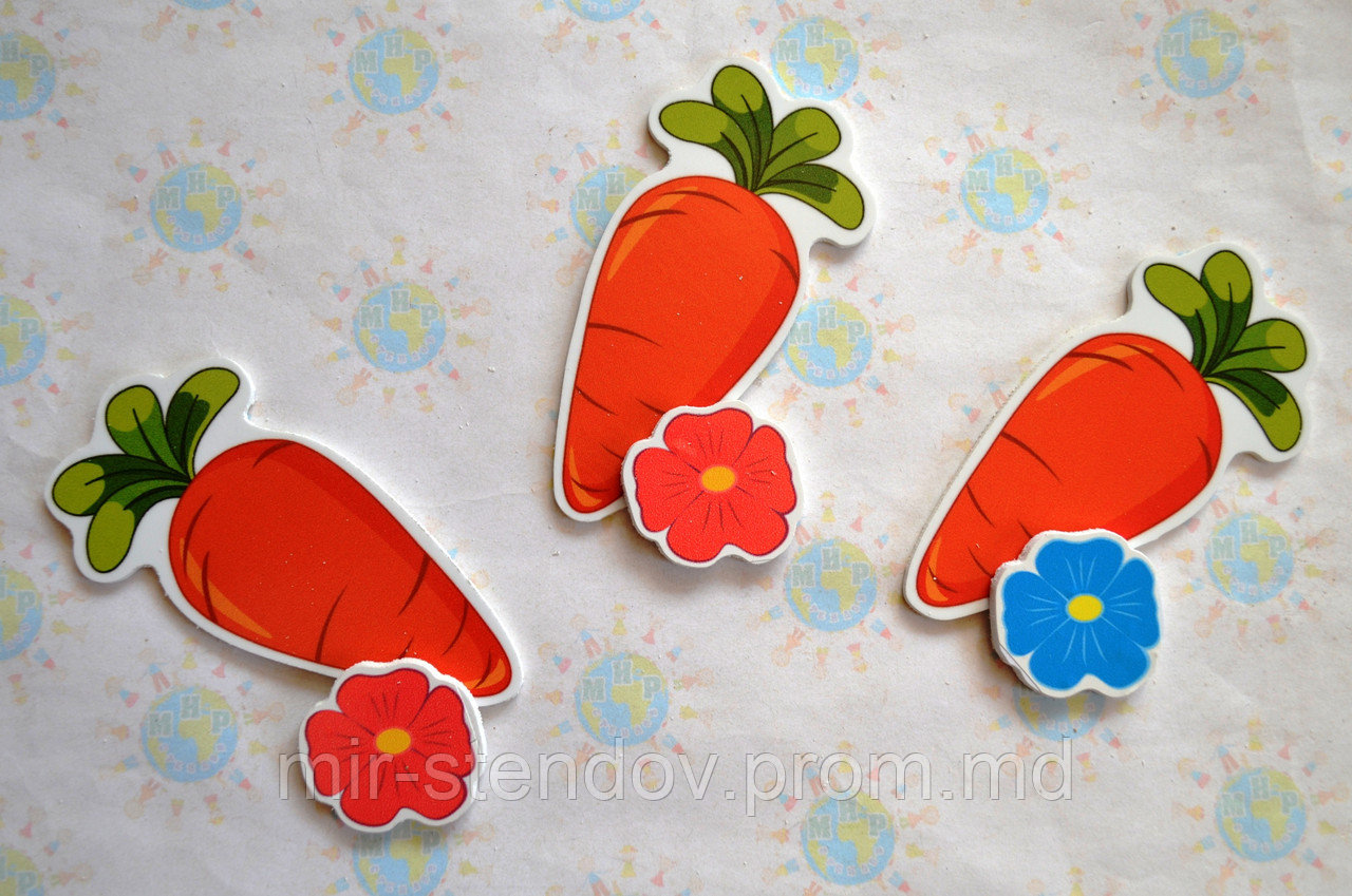 Магнитный стенд для крепления рисунка Морковка, фото 1