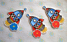 Магнитный стенд для крепления рисунка Ракета