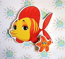 Магнитный стенд для крепления рисунка Рыбка