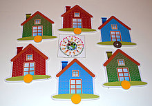 Магнитный стенд для крепления рисунка Домики