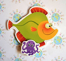 Магнитный стенд для крепления рисунка Рыбка 3