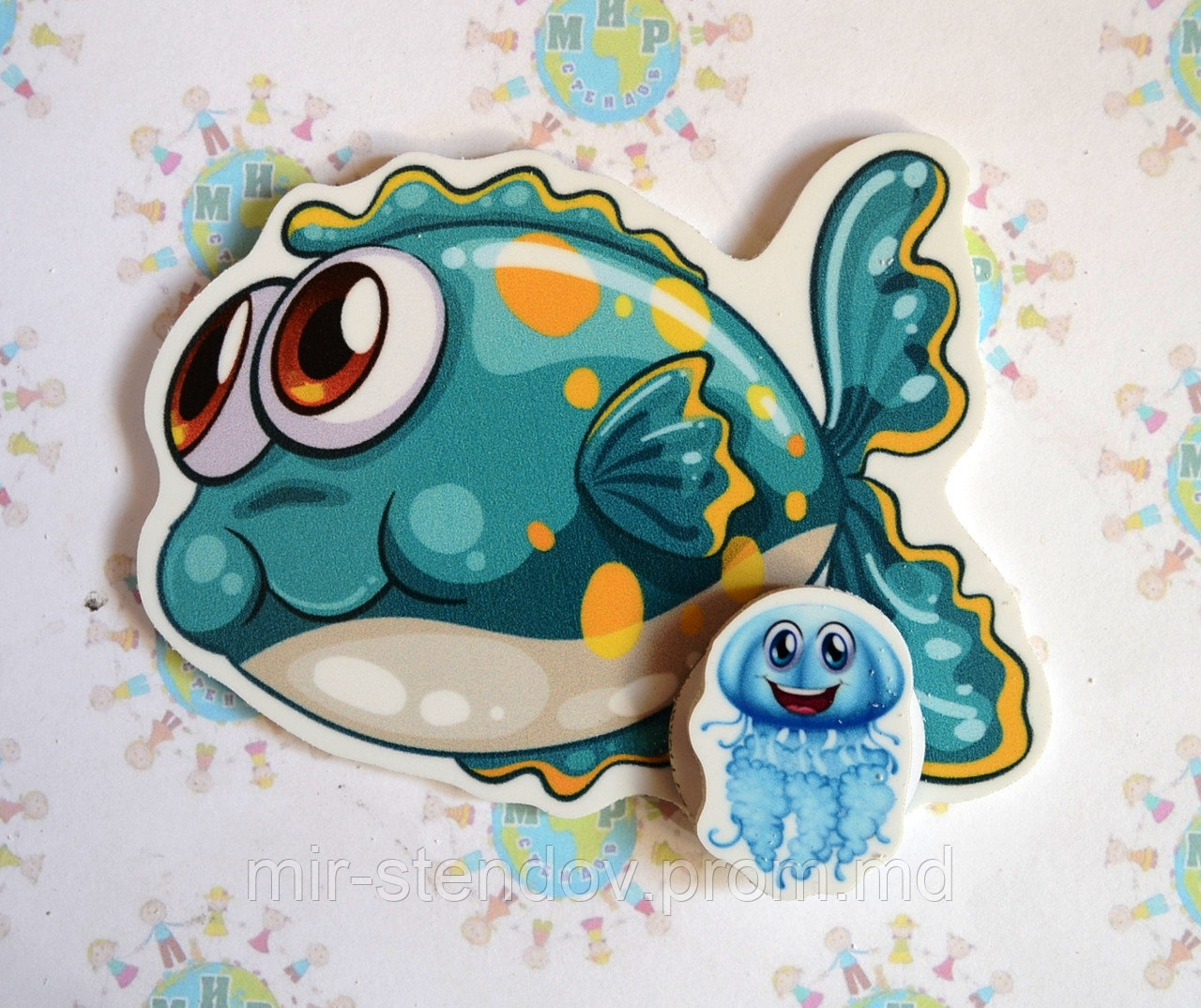 Магнитный стенд для крепления рисунка Рыбка 4, фото 1