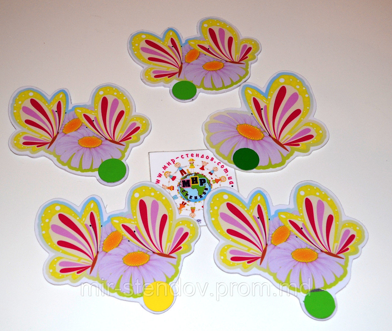 Магнитный стенд для крепления рисунка Бабочки-ромашки, фото 1