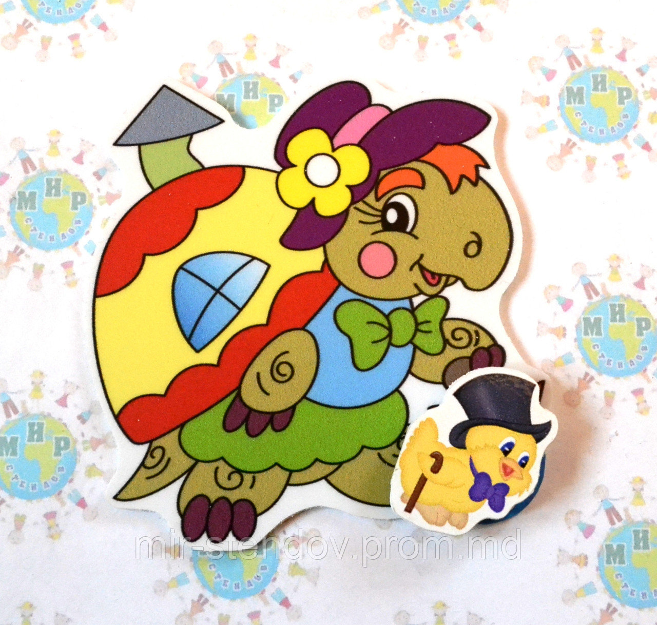 Магнитный стенд для крепления рисунка Черепашка, фото 1