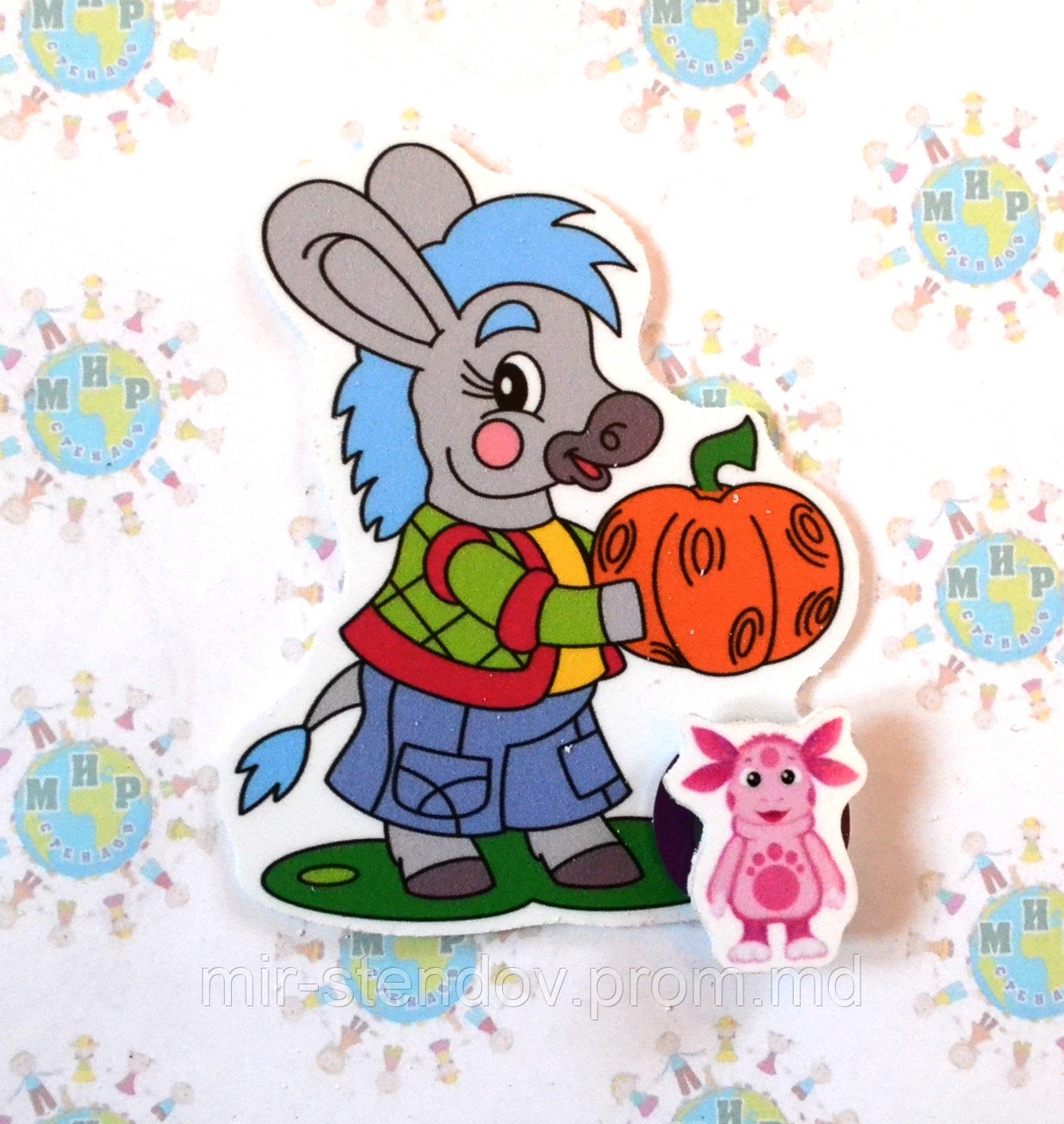 Магнитный стенд для крепления рисунка Ослик, фото 1