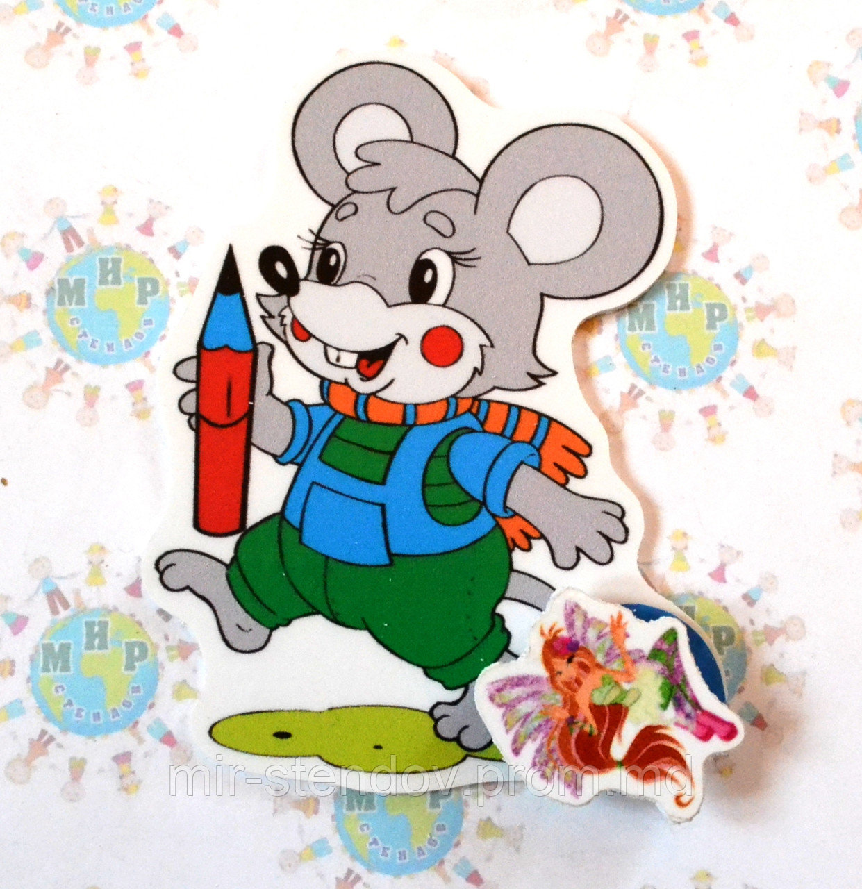 Магнитный стенд для крепления рисунка Мышонок, фото 1