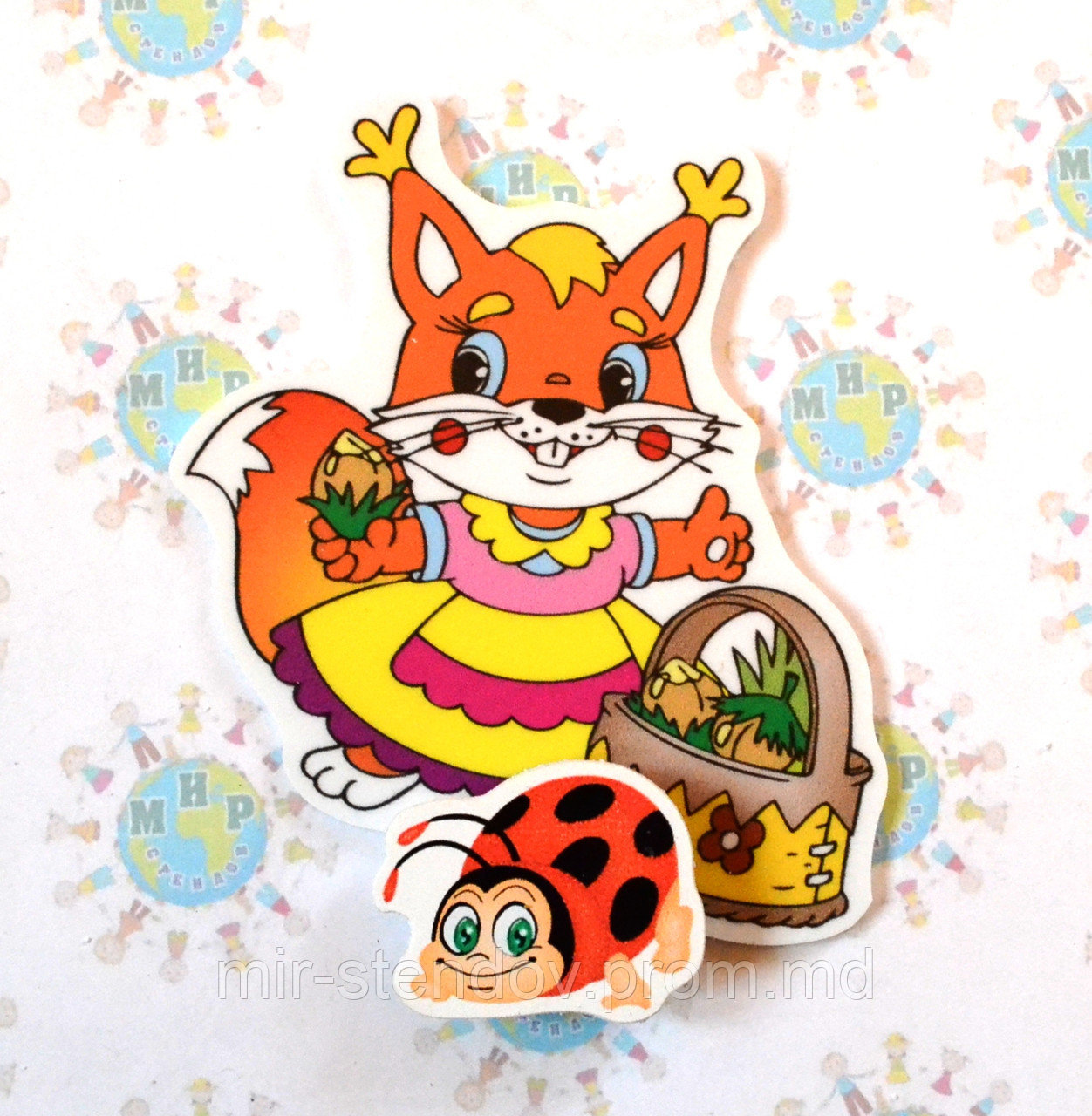 Магнитный стенд для крепления рисунка Белка, фото 1