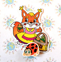 Магнитный стенд для крепления рисунка Белка