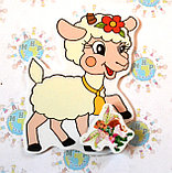 Магнитный стенд для крепления рисунка Овечка, фото 2