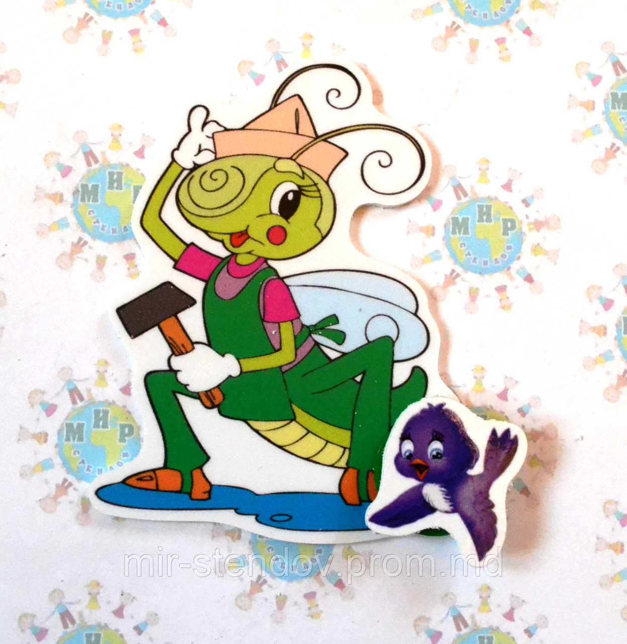 Магнитный стенд для крепления рисунка Кузнечик, фото 1