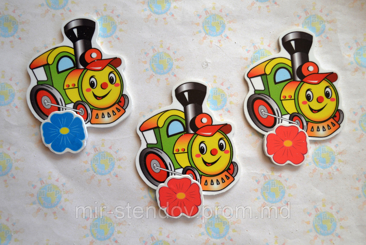 Магнитный стенд для крепления рисунка Паровозик, фото 1