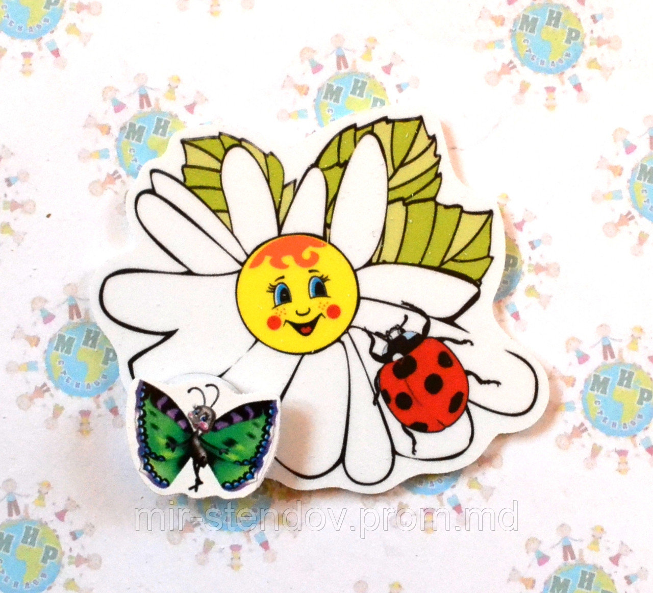 Магнитный стенд для крепления рисунка Ромашка, фото 1