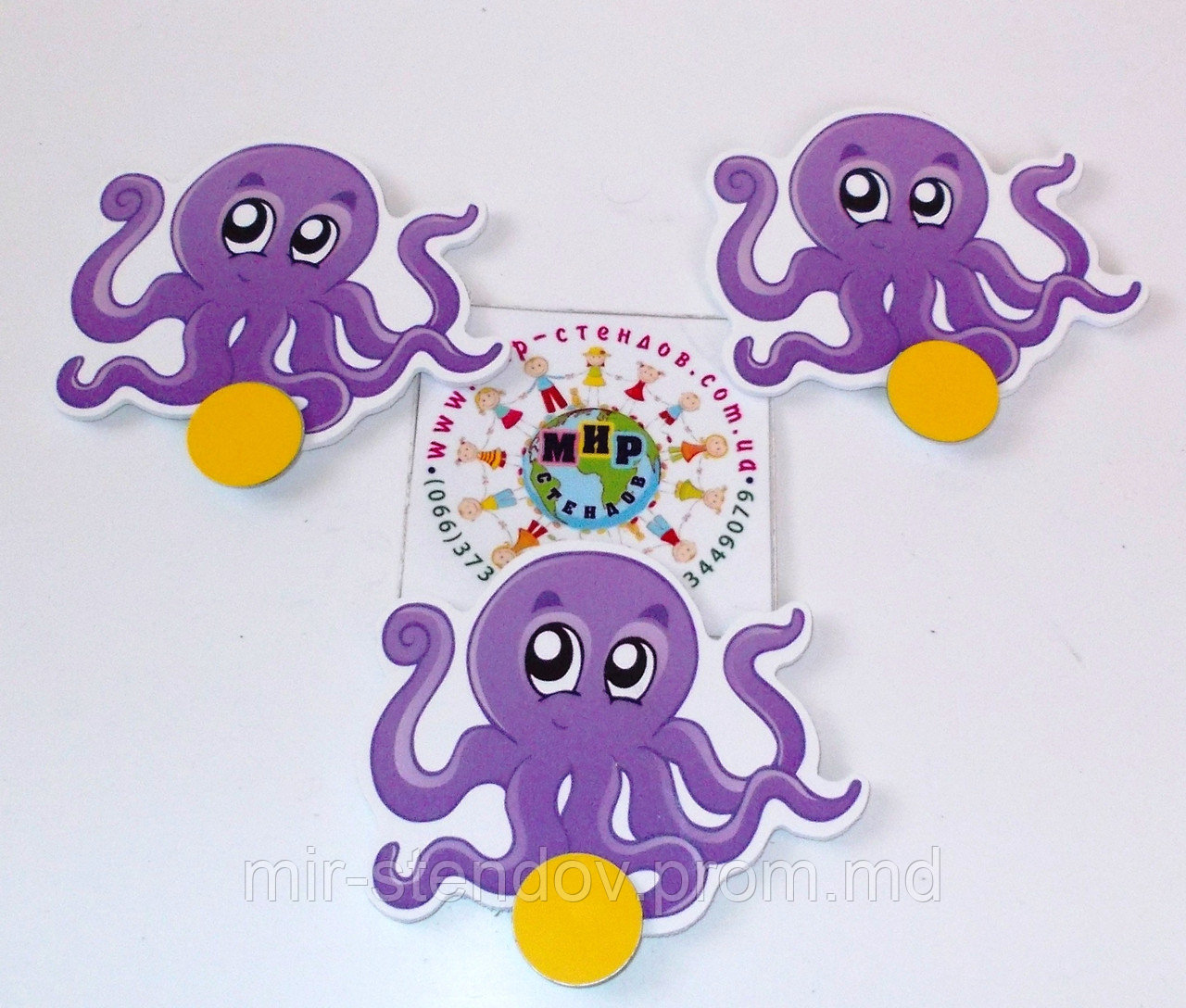 Магнитный стенд для крепления рисунка магнитом Осьминог, фото 1