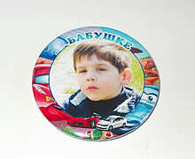 Значок с фотографией Вашего ребёнка, Бабушке